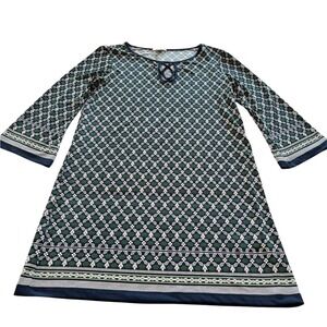 Max Studio dress. Women's size medium. Navy blue & green 95% polyester 5% spande